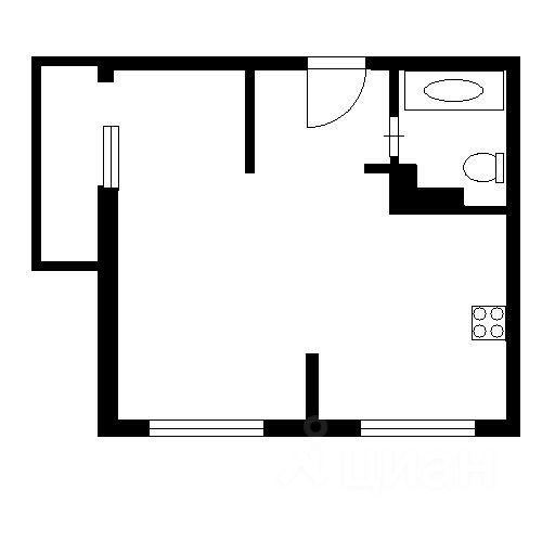 Планировка этой квартиры по данным Циан