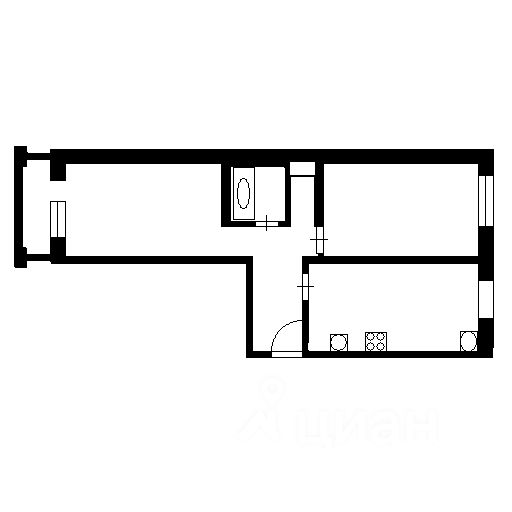 Планировка этой квартиры по данным Циан