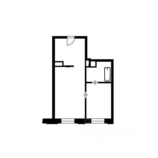 Планировка этой квартиры по данным Циан