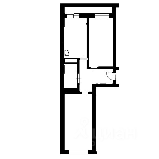 Планировка этой квартиры по данным Циан