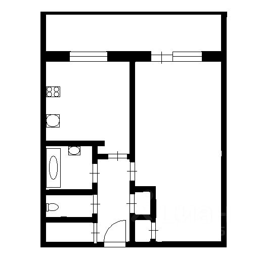 Планировка этой квартиры по данным Циан