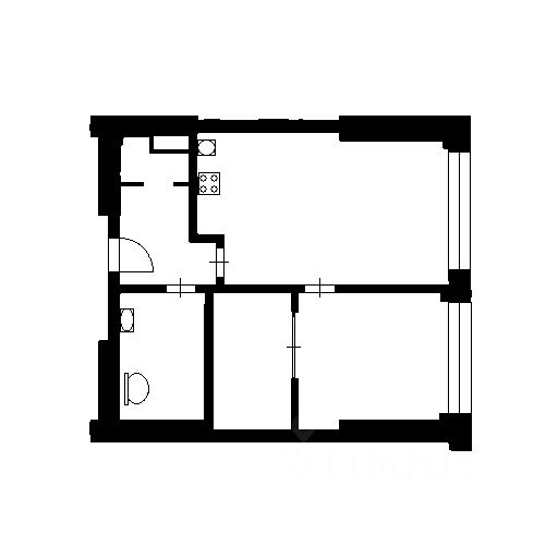 Планировка этой квартиры по данным Циан