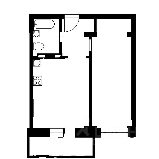 Планировка этой квартиры по данным Циан