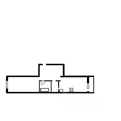 Планировка этой квартиры по данным Циан