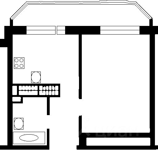 Планировка этой квартиры по данным Циан