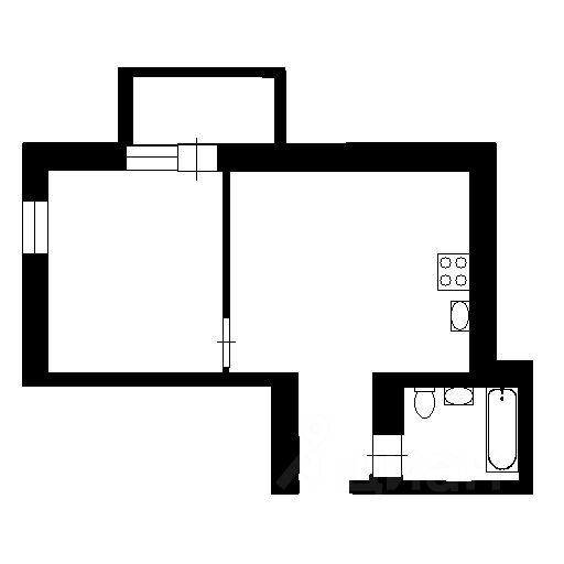 Планировка этой квартиры по данным Циан