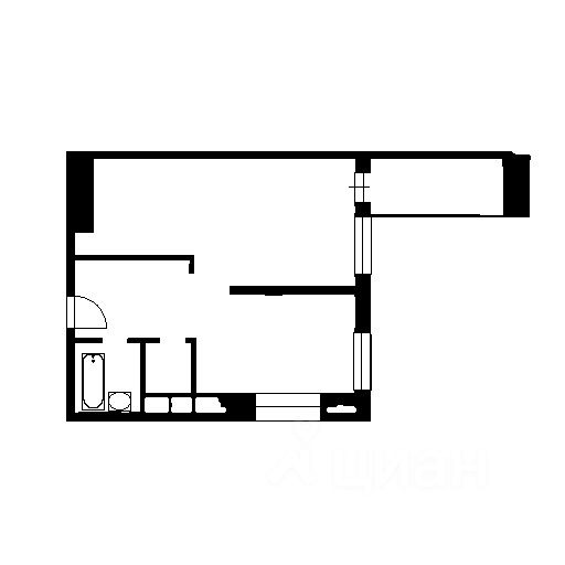 Планировка этой квартиры по данным Циан
