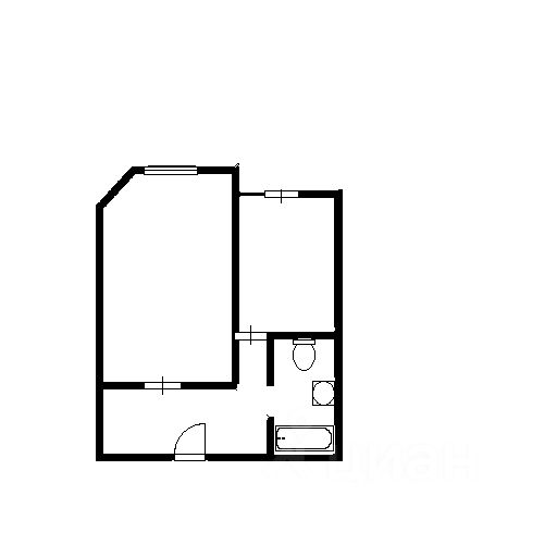 Планировка этой квартиры по данным Циан