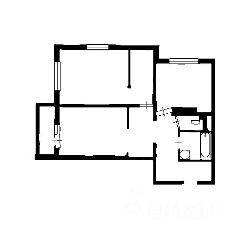 Планировка этой квартиры по данным Циан