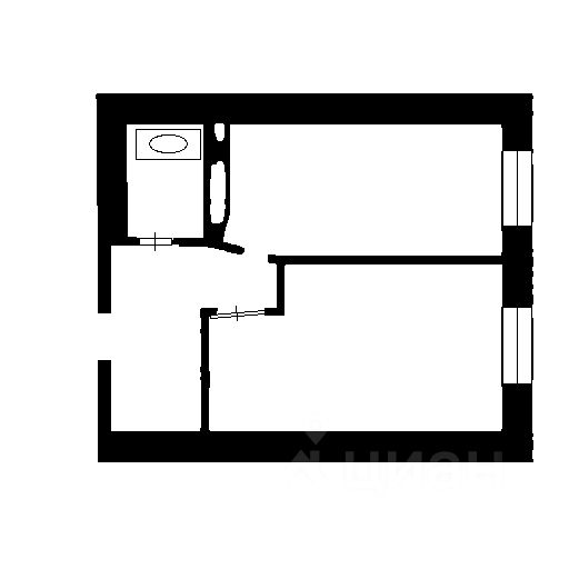 Планировка этой квартиры по данным Циан
