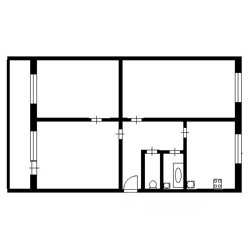 Планировка этой квартиры по данным Циан