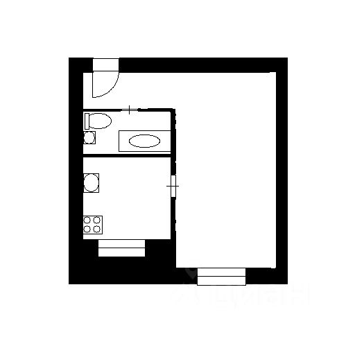 Планировка этой квартиры по данным Циан