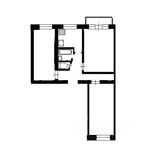 Планировка этой квартиры по данным Циан