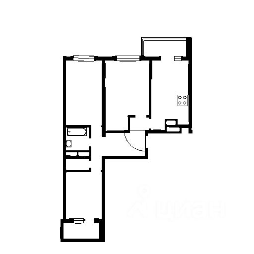 Планировка этой квартиры по данным Циан