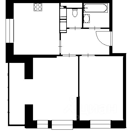 Планировка этой квартиры по данным Циан