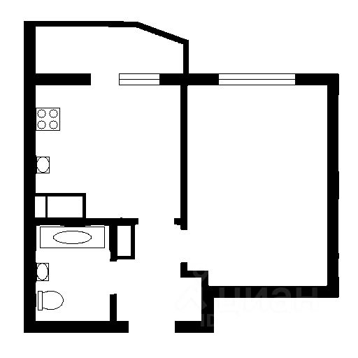 Планировка этой квартиры по данным Циан