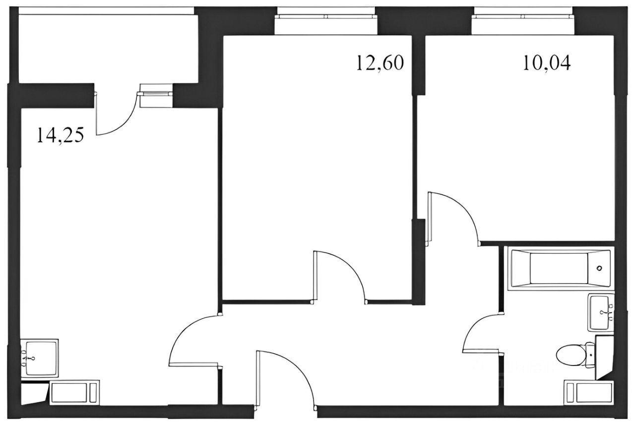 Планировка этой квартиры по данным Циан
