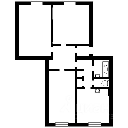 Планировка этой квартиры по данным Циан