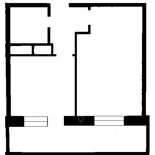 Планировка этой квартиры по данным Циан