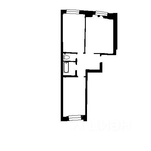 Планировка этой квартиры по данным Циан