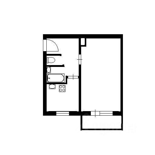 Планировка этой квартиры по данным Циан