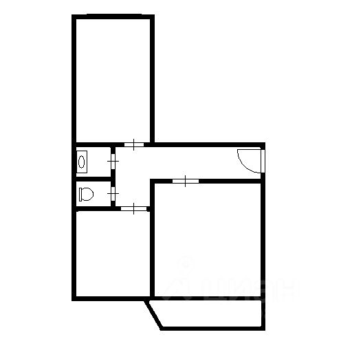 Планировка этой квартиры по данным Циан