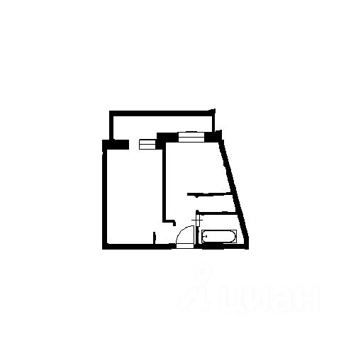 Планировка этой квартиры по данным Циан
