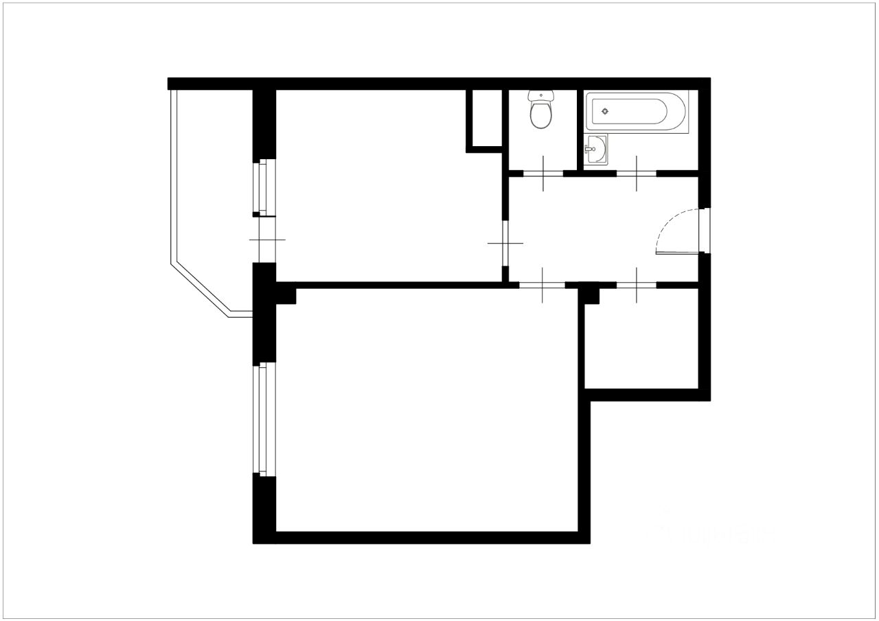 Планировка этой квартиры по данным Циан