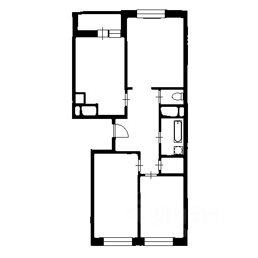 Планировка этой квартиры по данным Циан