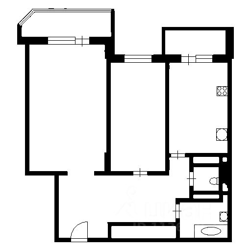 Планировка этой квартиры по данным Циан