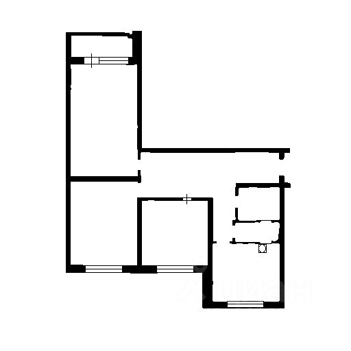Планировка этой квартиры по данным Циан