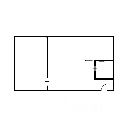 Планировка этой квартиры по данным Циан