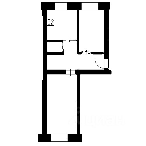 Планировка этой квартиры по данным Циан