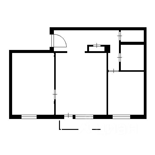 Планировка этой квартиры по данным Циан