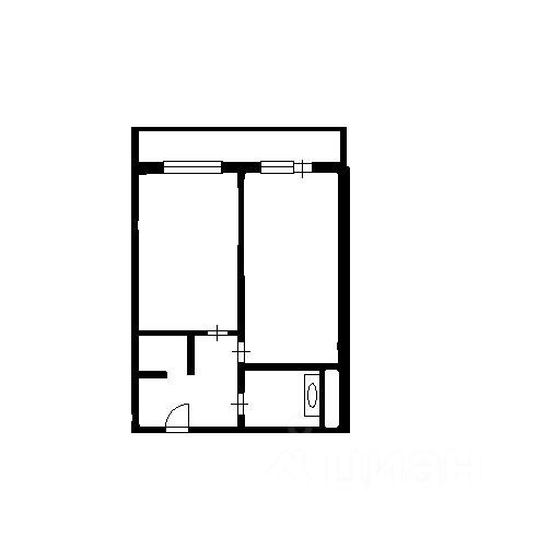 Планировка этой квартиры по данным Циан