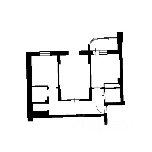 Планировка этой квартиры по данным Циан