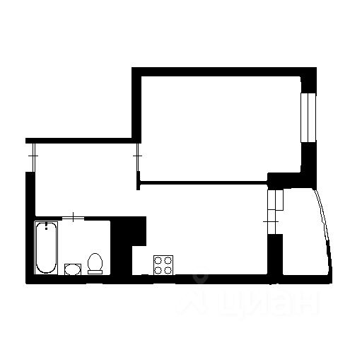 Планировка этой квартиры по данным Циан