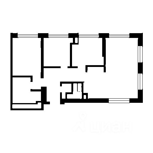 Планировка этой квартиры по данным Циан