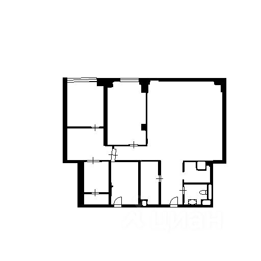 Планировка этой квартиры по данным Циан