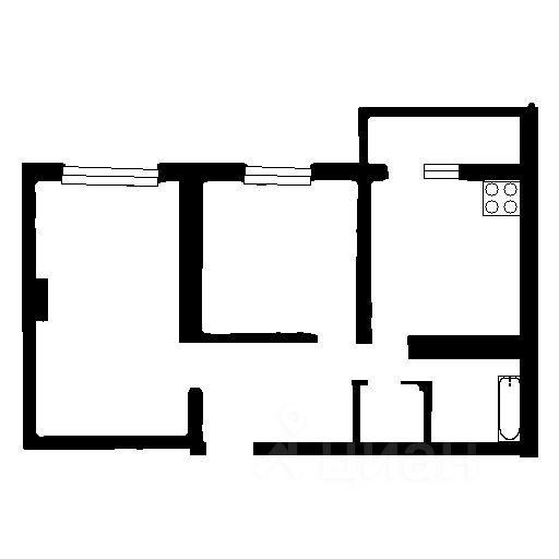 Планировка этой квартиры по данным Циан