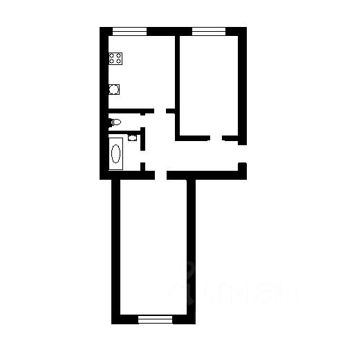 Планировка этой квартиры по данным Циан