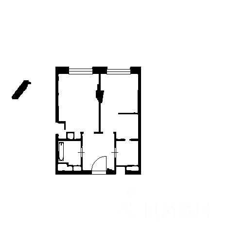 Планировка этой квартиры по данным Циан