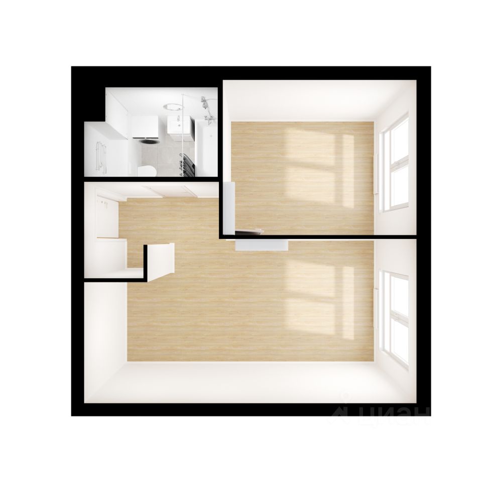 1-комн.кв., 35,9 м², 19/33 этаж