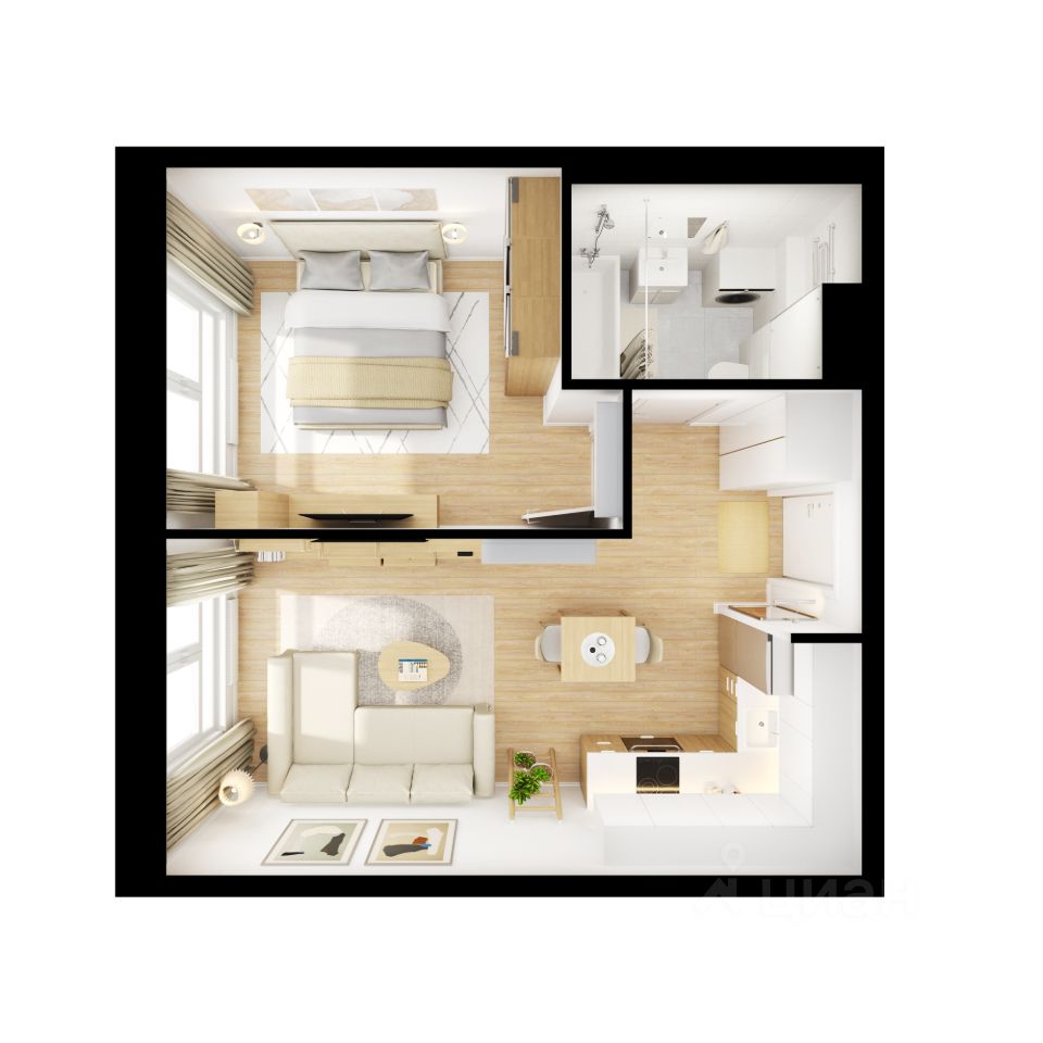 1-комн.кв., 35,9 м², 28/38 этаж