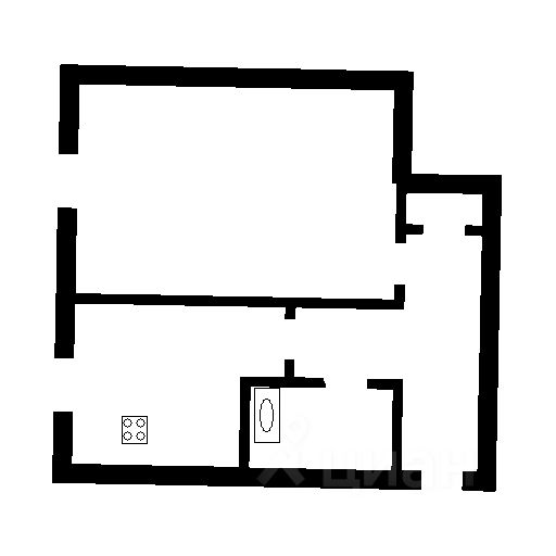 Планировка этой квартиры по данным Циан
