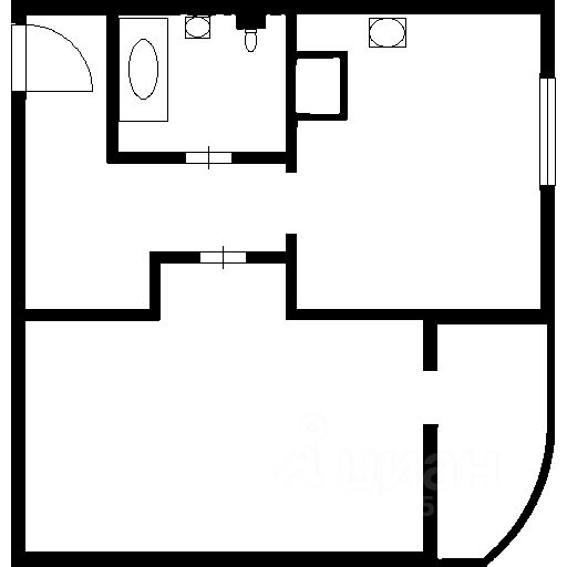 Планировка этой квартиры по данным Циан