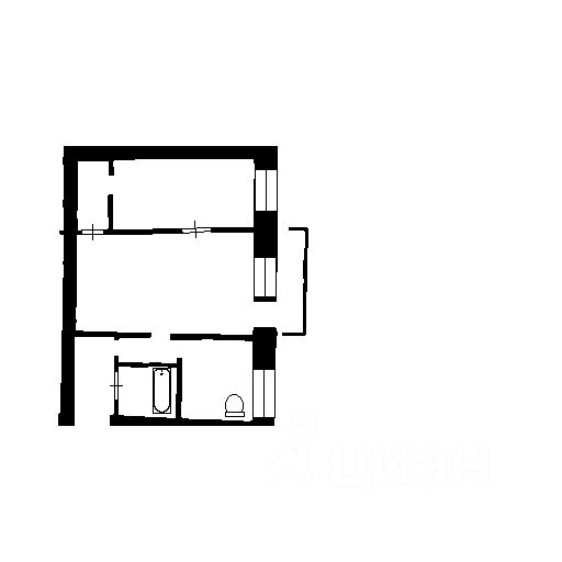 Планировка этой квартиры по данным Циан