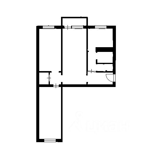 Планировка этой квартиры по данным Циан