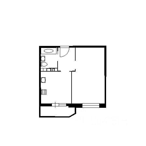 Планировка этой квартиры по данным Циан