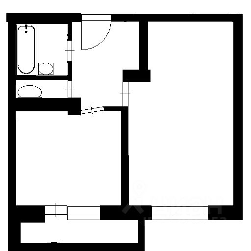 Планировка этой квартиры по данным Циан